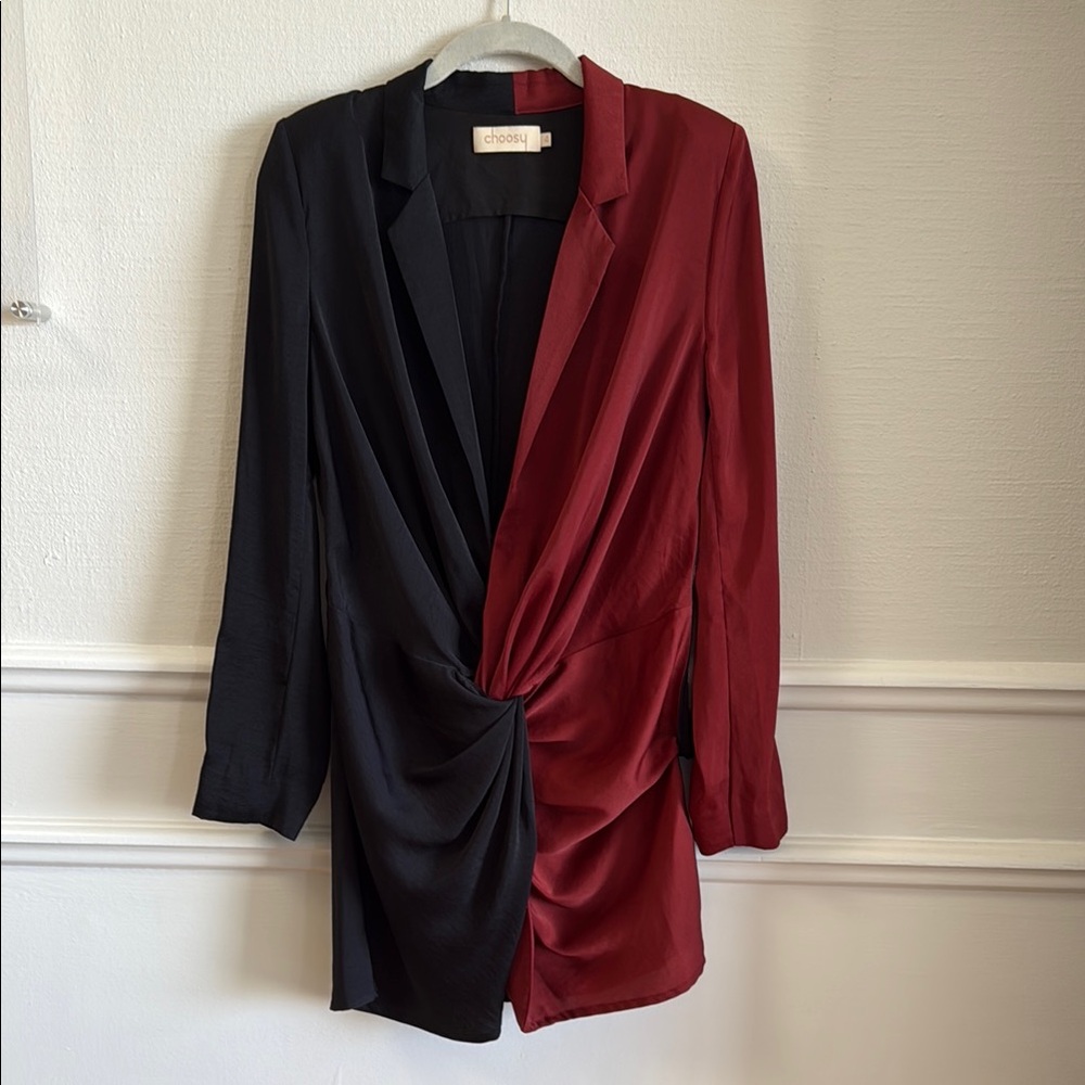 Choosy Black and Red Blazer Dress
